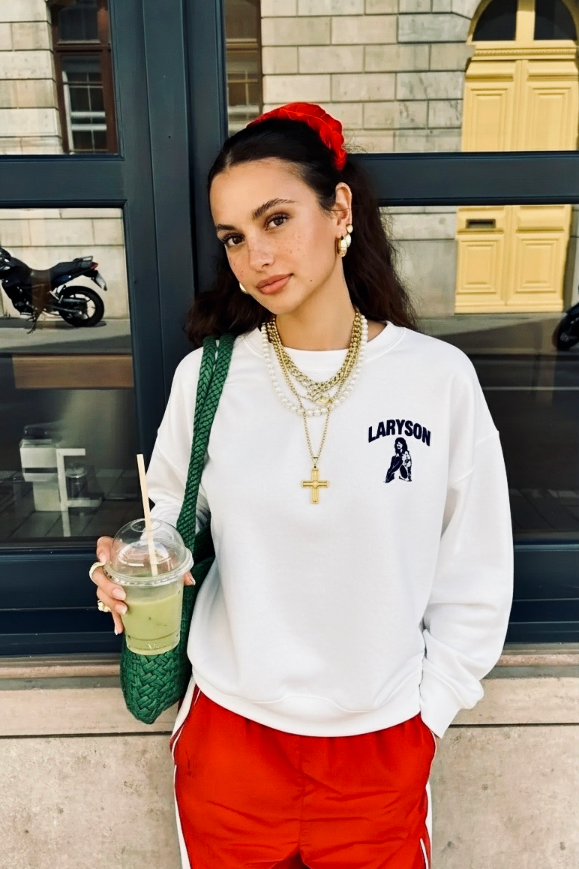 Laryson – Cloud Oversized Sweater (White) Damen